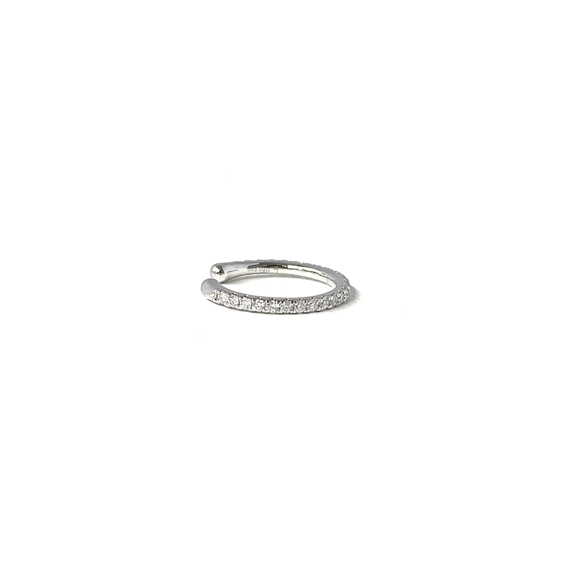 Diamond 14k White Gold Ear Cuff