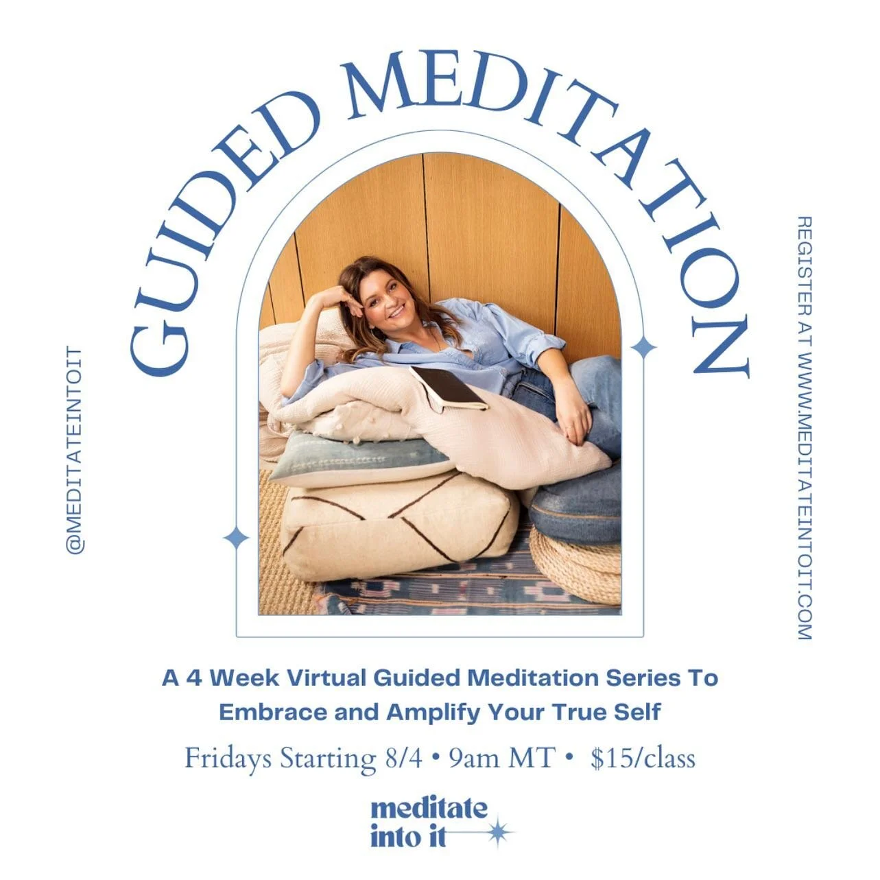 Please join me for a 4 week virtual guided meditation series to embrace and amplify your true self. 

Right now, you may feel the need or desire for heightened sense of self-awareness and self-love, so let&rsquo;s go inward and celebrate your persona