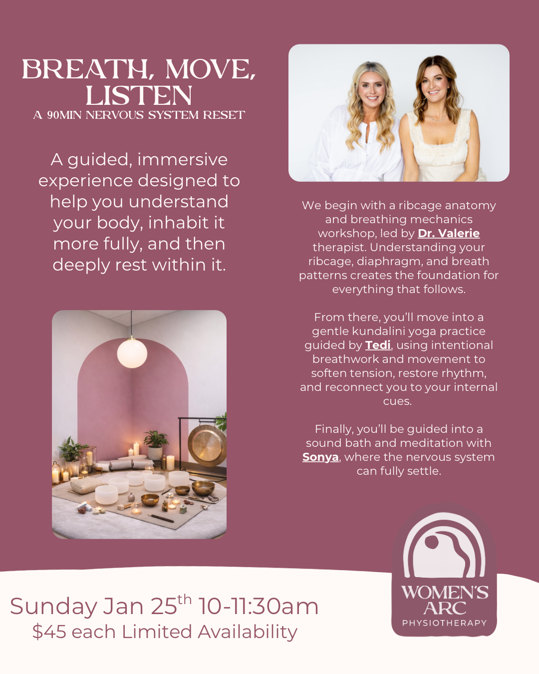 1/25: Breath, Move, Listen Workshop - A 90 Minute Nervous System Reset