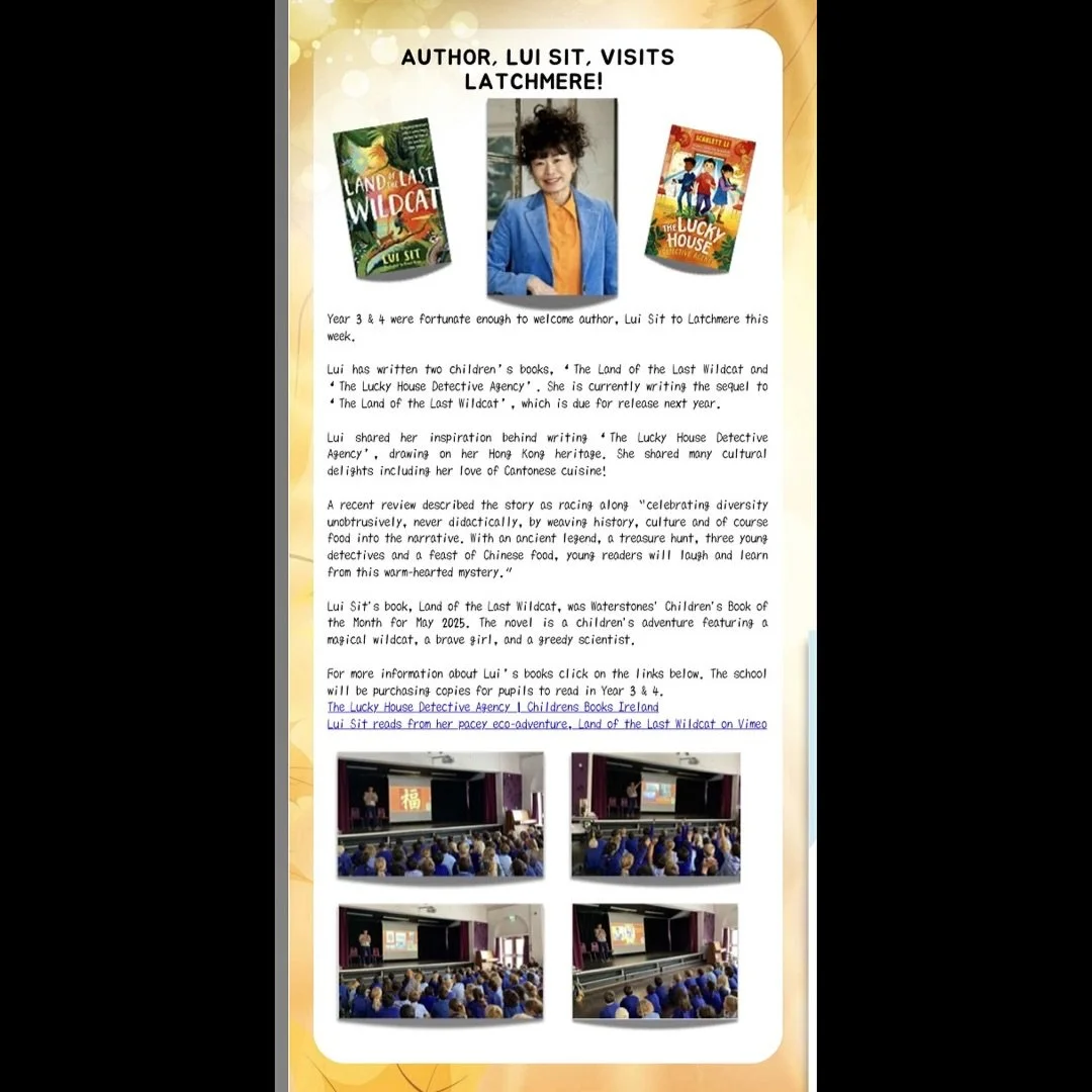 Thank you to the wonderful Year Three & Four pupils from @latchmereschkt2 who all put on their detective hats π΅πΌ‍βοΈ and joined me in the world of- The Lucky House Detective Agency! By the end of my talk, they all knew what foodstuff zombie