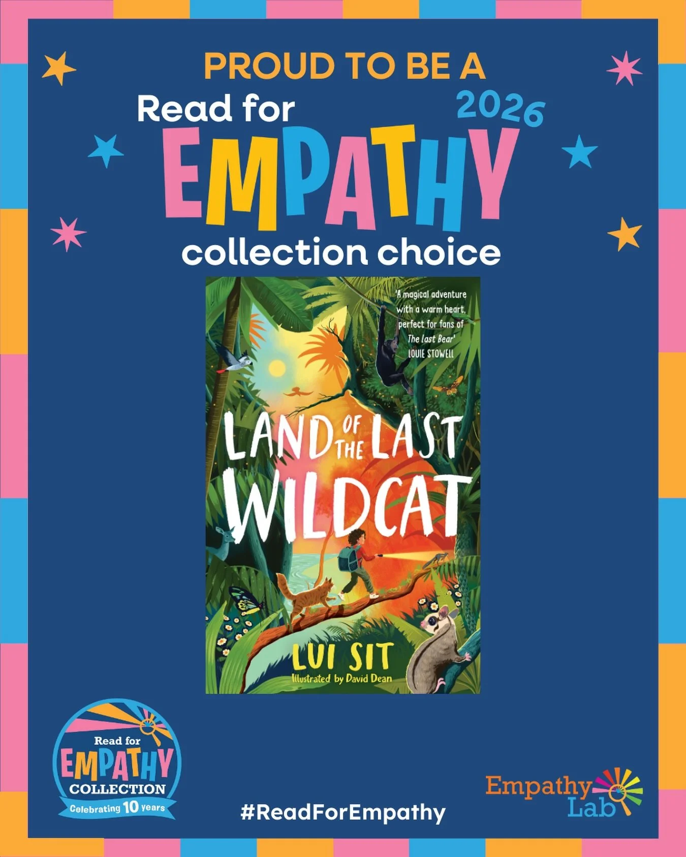 I am thrilled that LAND OF THE LAST WILDCAT is included in the 2026 Read for Empathy collection! #readforempathy Reading is such an important tool in allowing us to see other lives, other perspectives. To step into someone else&rsquo;s shoes and unde