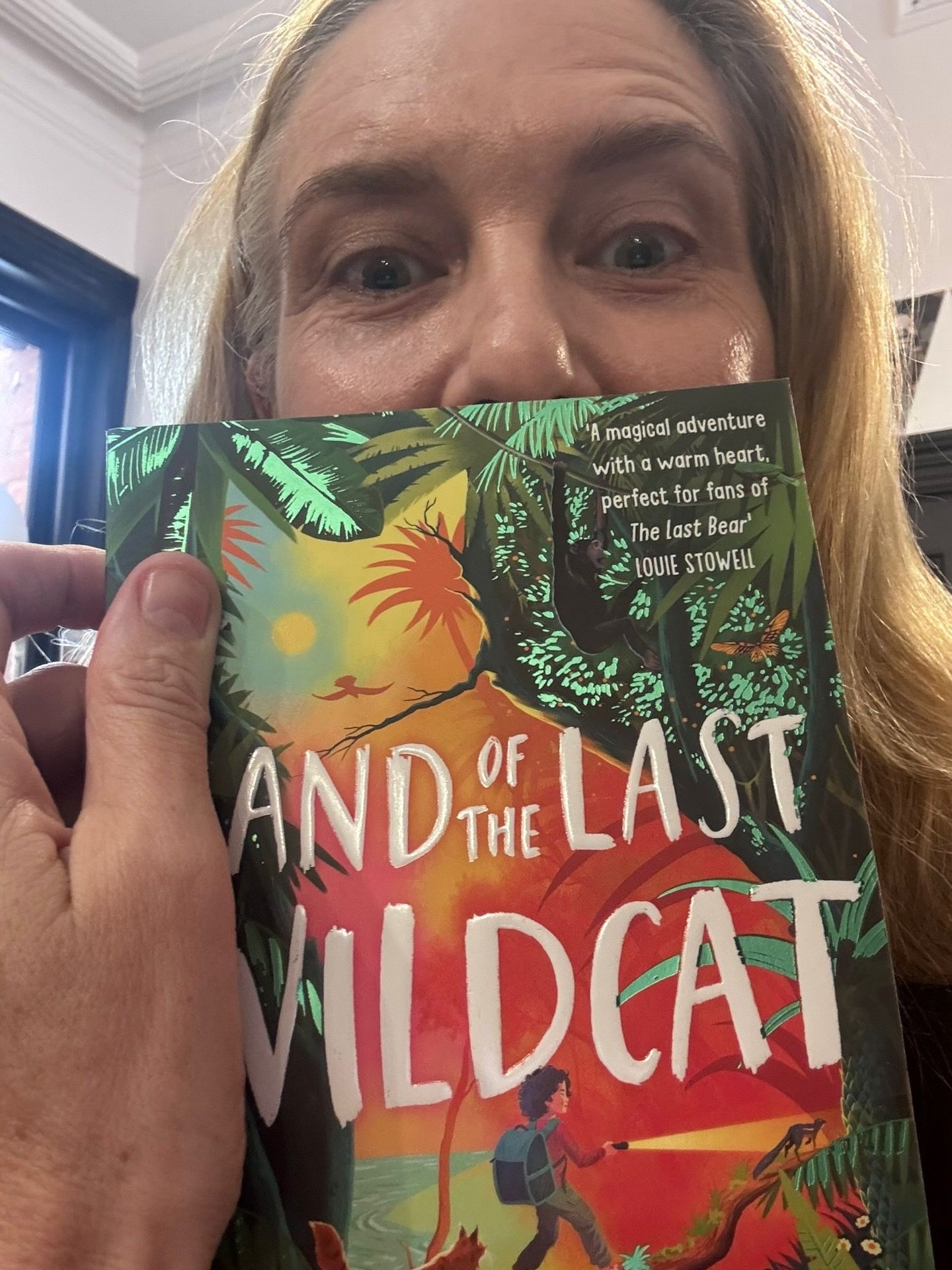 Happiness for this author is seeing one of my oldest friends hold a copy of my book, 14,500 miles away in @paperbird_books. Pokko Labs in the story is named after her 🧡 We met in French class aged 13. She was wearing a jumper with a cat on it. I sai