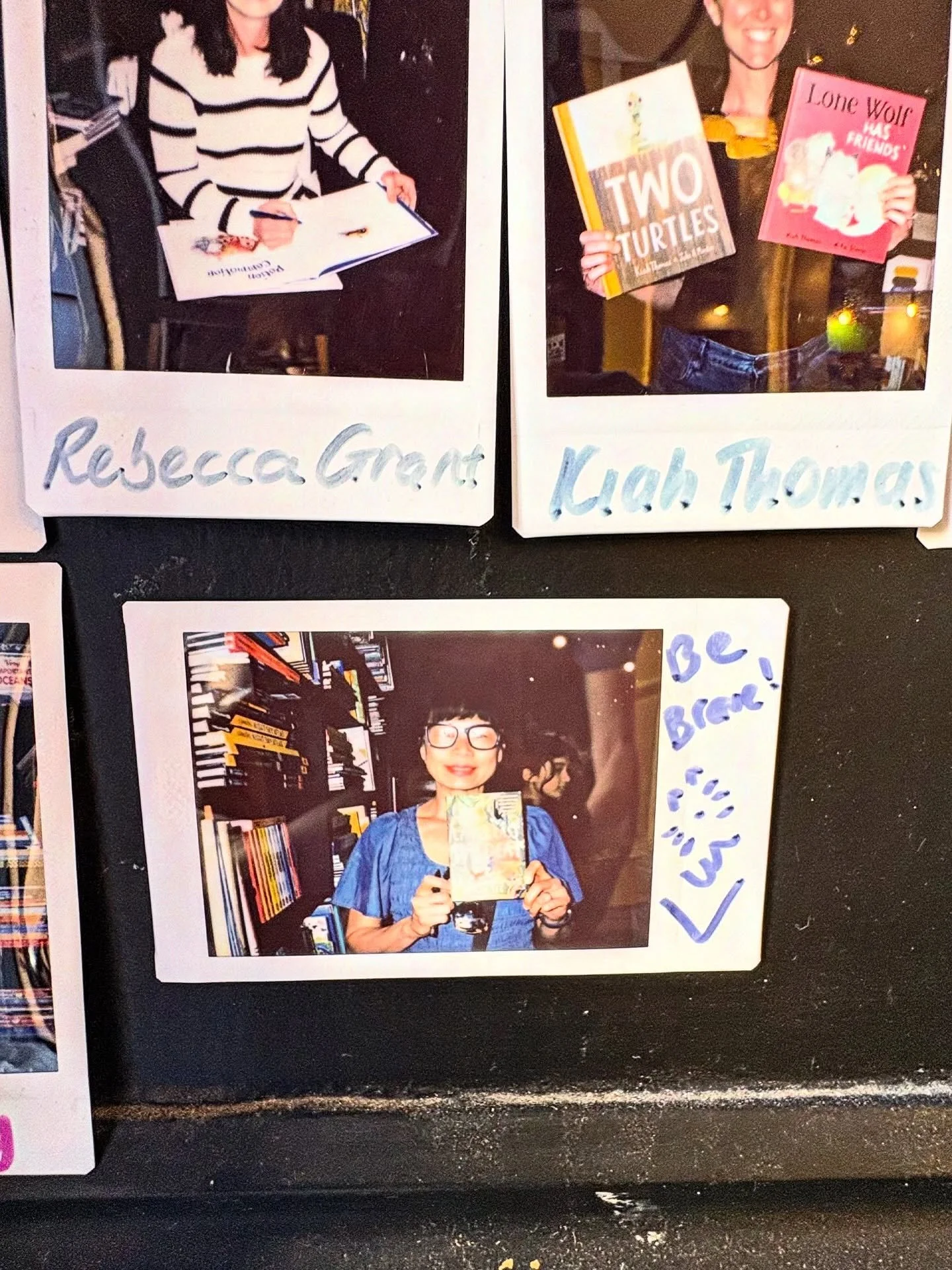 I am on the @paperbird_books Polaroid wall! What a thrill 😁 Thank you Paper Bird for being so consistently supportive before, during and after my books were published. For a former Freo girl to be so welcomed by a Freo bookshop - means a lot! 🌊📚🐣