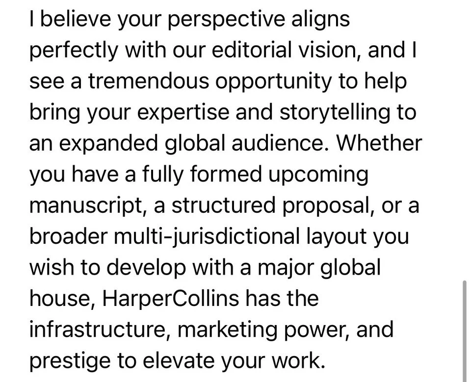 Hey Harley, thanks for messaging me from your private 1-2-1 email so we can chinwag outside  the standard corporate queue. How did you know that I have a broad, multi- jurisdictional layout that is looking for a home? Your Reference division sounds l