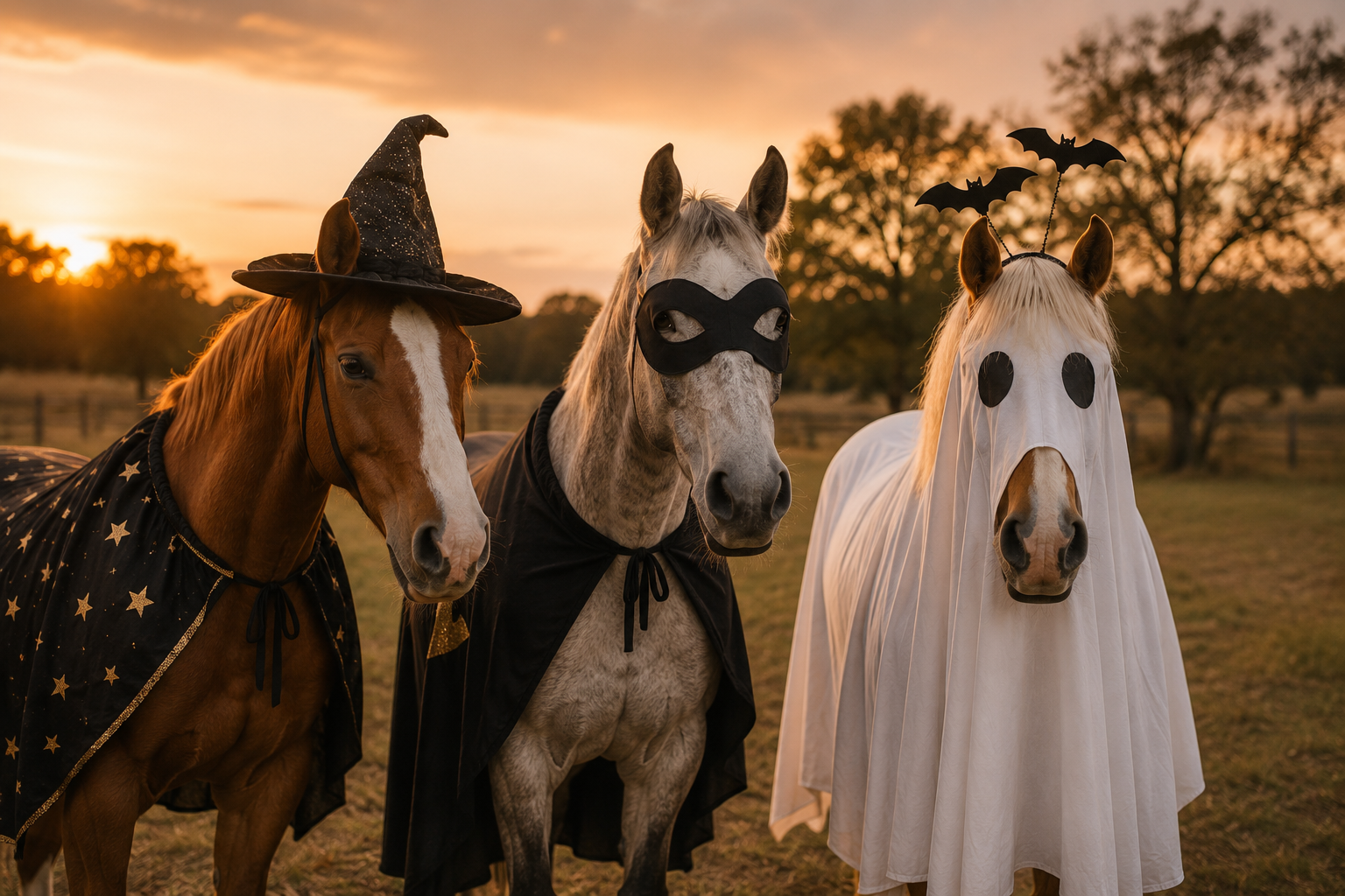 Sunset at the Stables: Horse Halloween Costume Contest