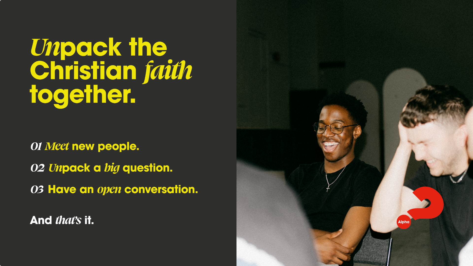 Try Alpha I'm new | Explore Faith Today — Join Our Community — Christ Church ...