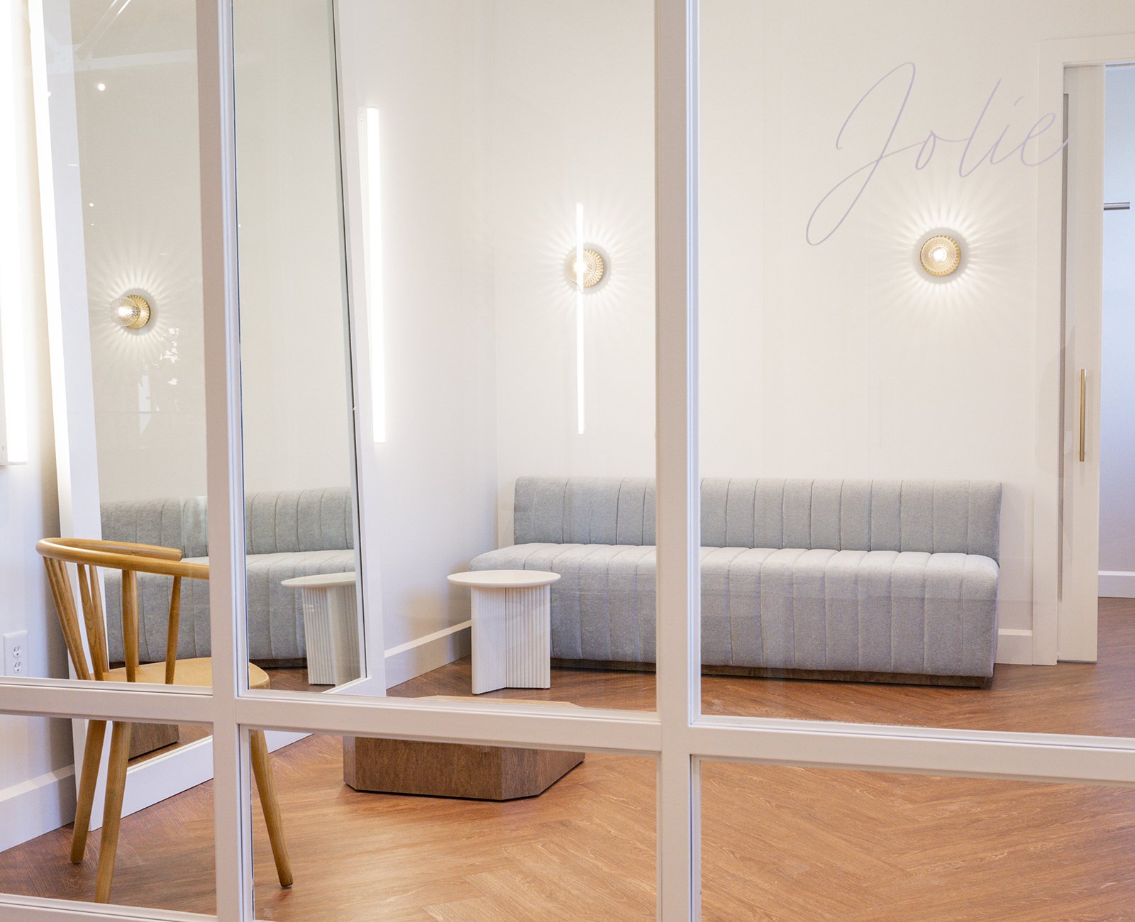 Custom Channeled Fitting Room Sofas