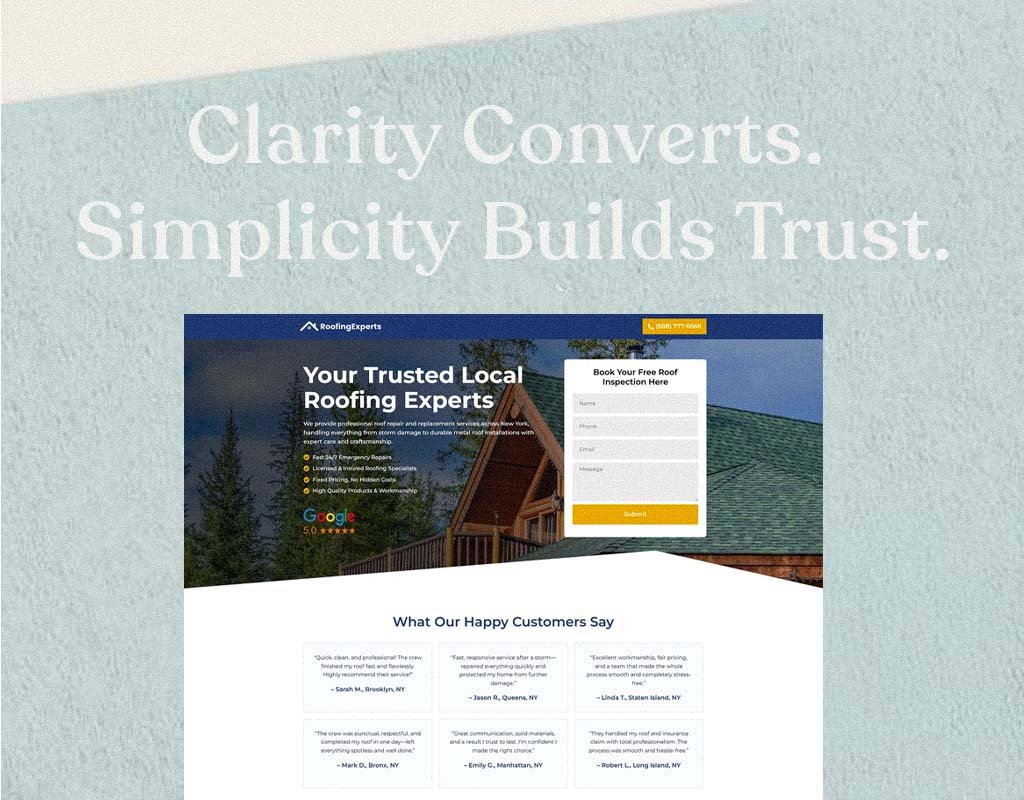 Simplicity in Website Design Builds Trust and Drives Results for Service Businesses