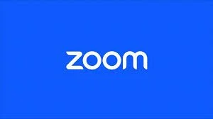 Zoom logo with blue background