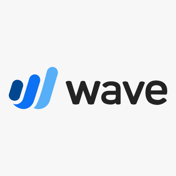Wave logo featuring three blue wave-like shapes and the word 'wave' in black text.