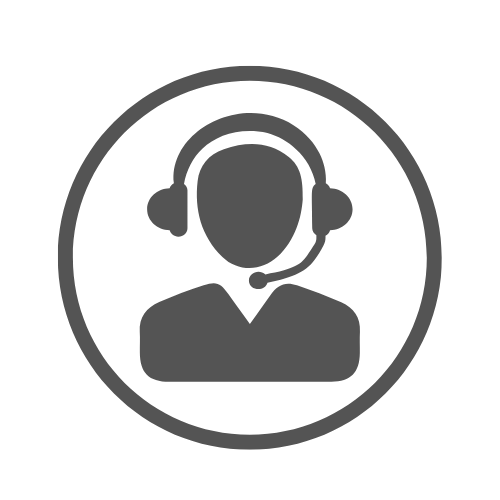 Customer support representative with a headset on