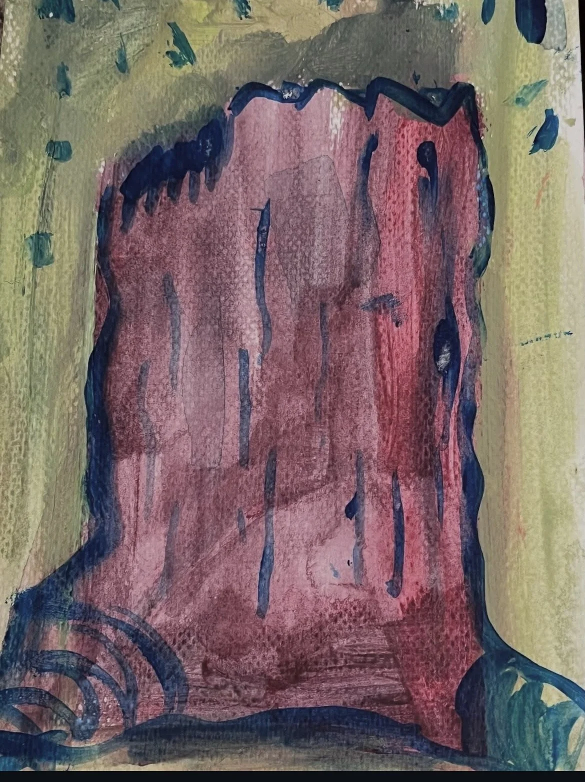 Trunk 
acrylic on paper 
10" x 5"