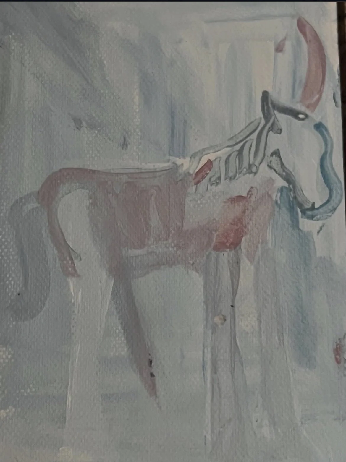 Last Unicorn 
acrylic on canvas 
10" x 5"