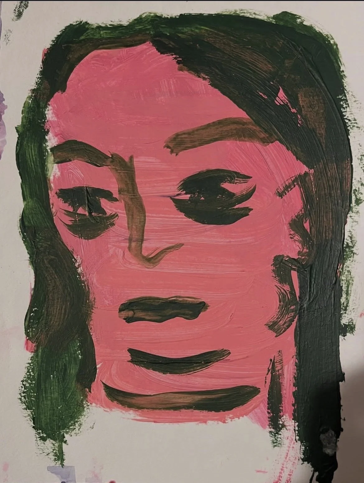 Big head 
acrylic on paper 
10" x 5