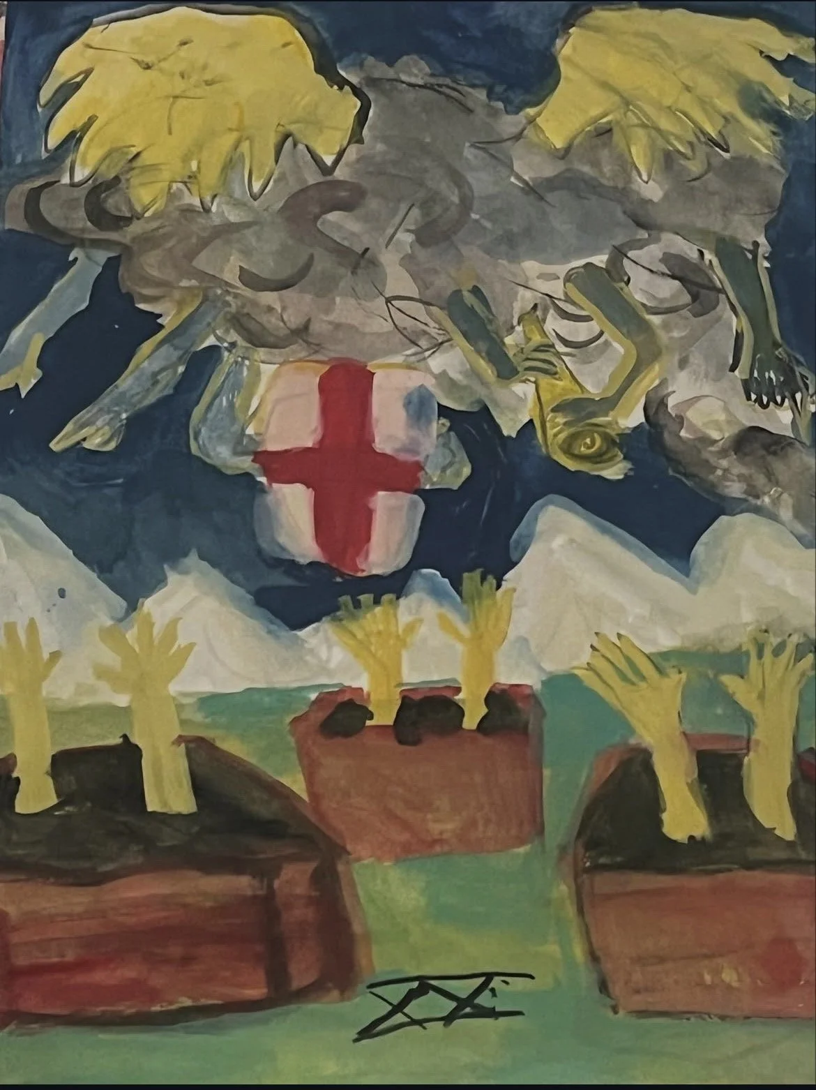 Judgement 
watercolor on paper 
24" x 6" 