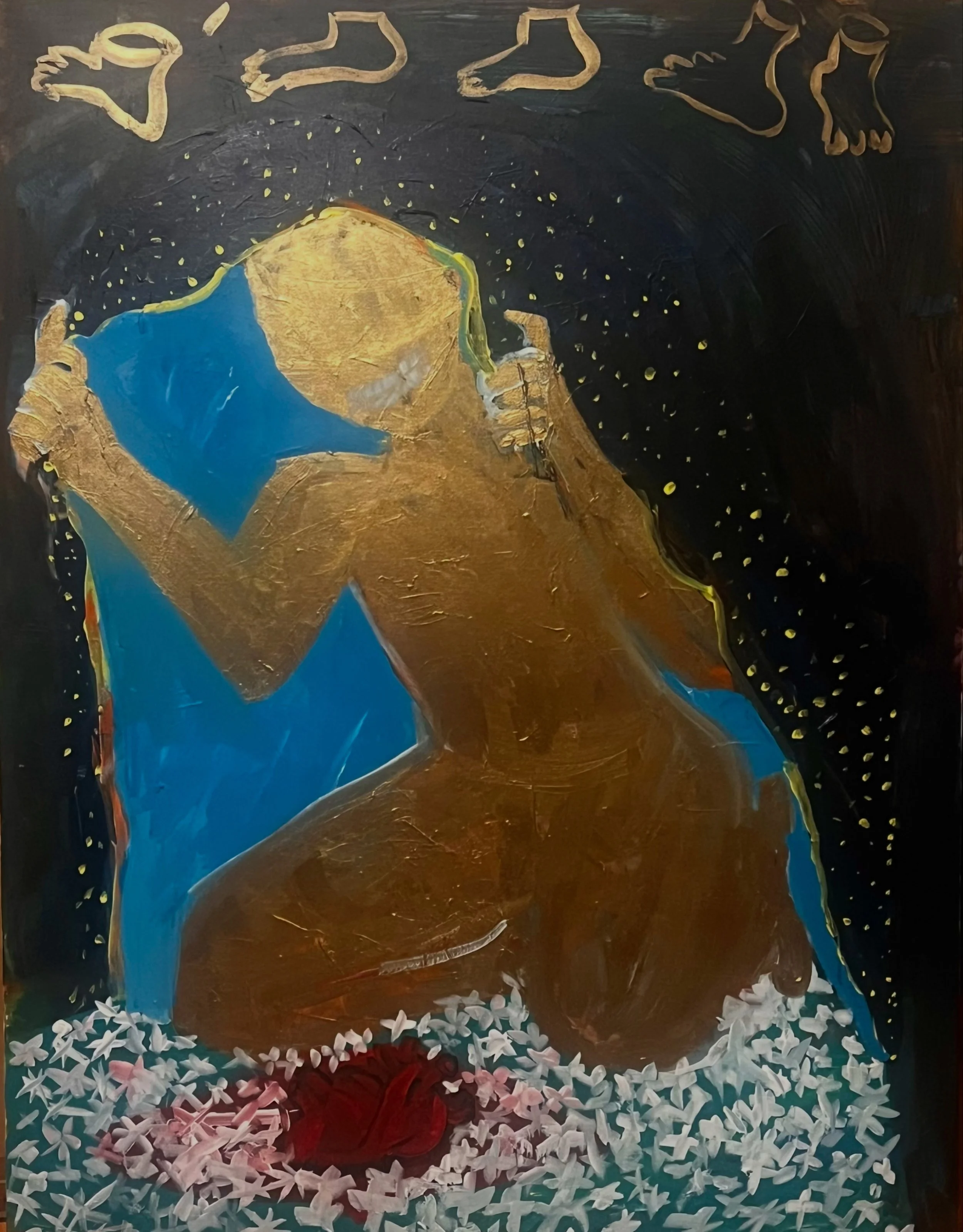 Atlas is hungry 
Acrylic on canvas 
36" x 40"