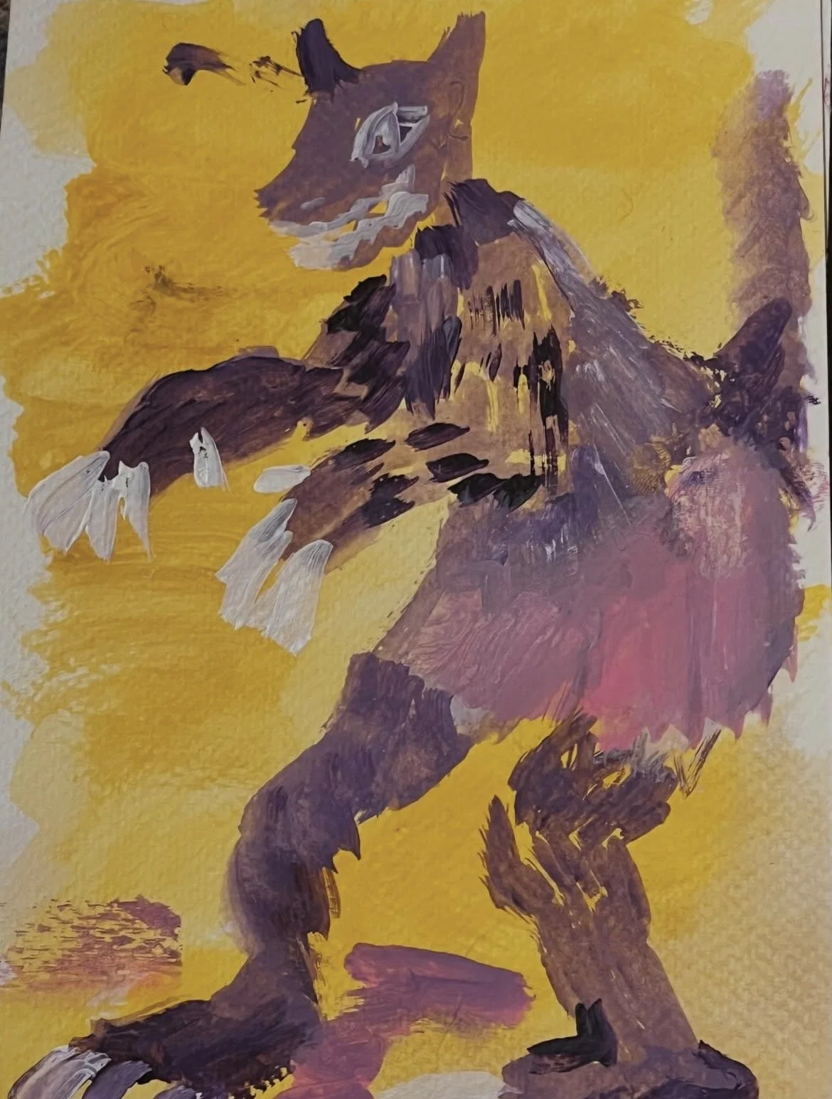 werewolf 
acrylic on paper 
10" x 5"