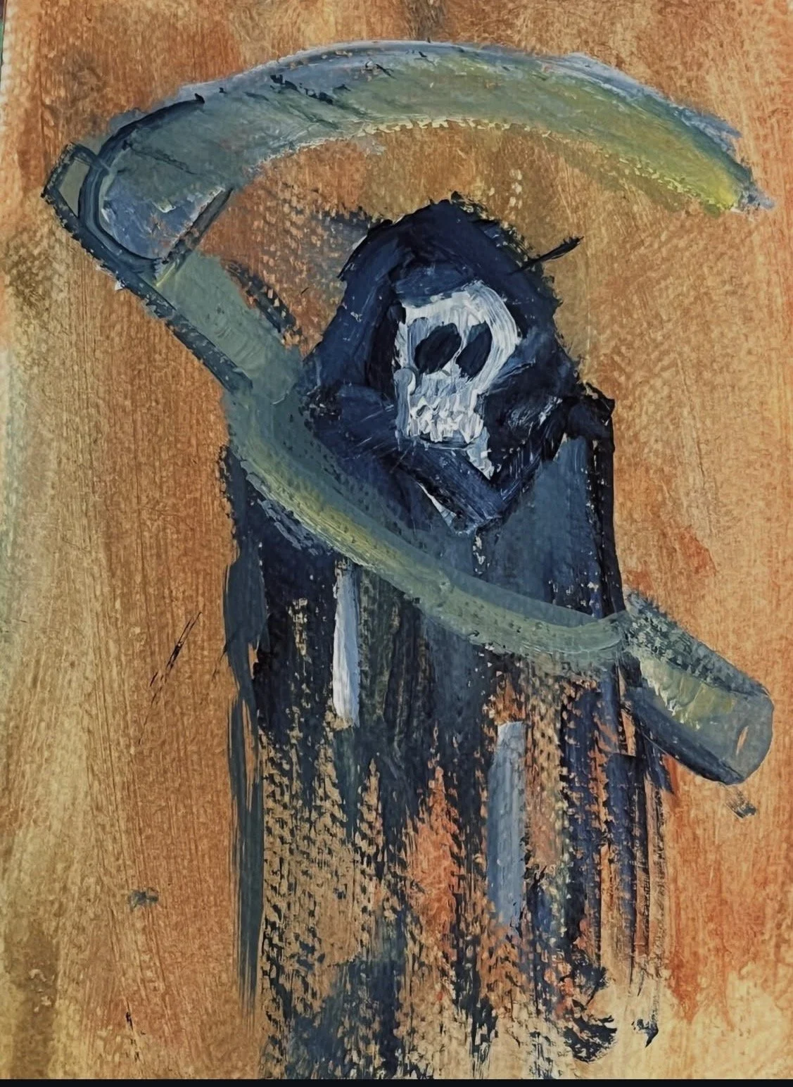 Reaper 
acrylic on paper 
10" x 5" 