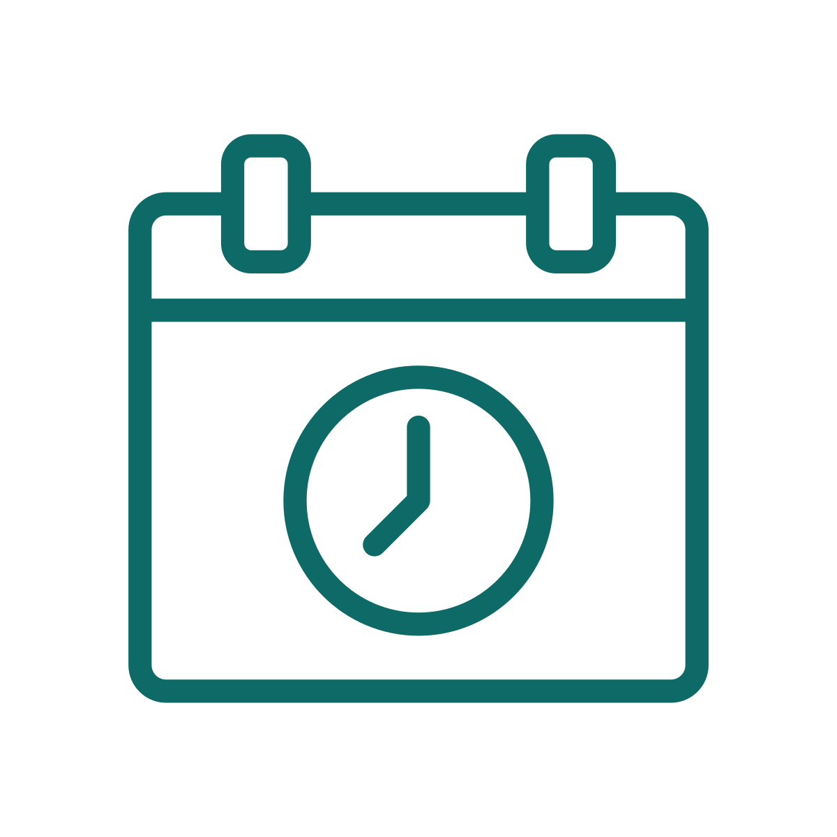 calendar with a clock on the front