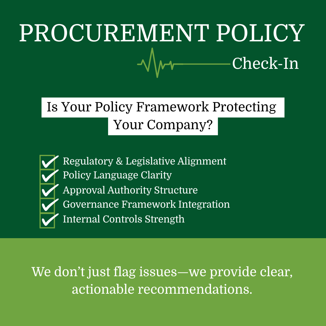Procurement Policy Assessment: Strengthen Compliance &amp; Control