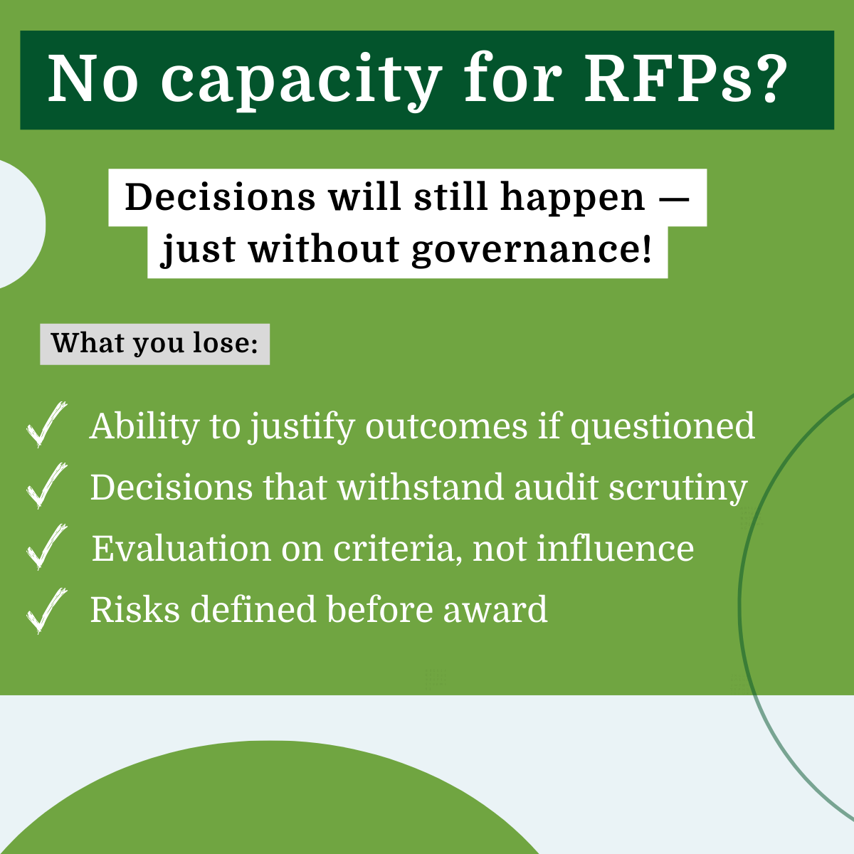When You Don’t Have the Resources to Run an RFP