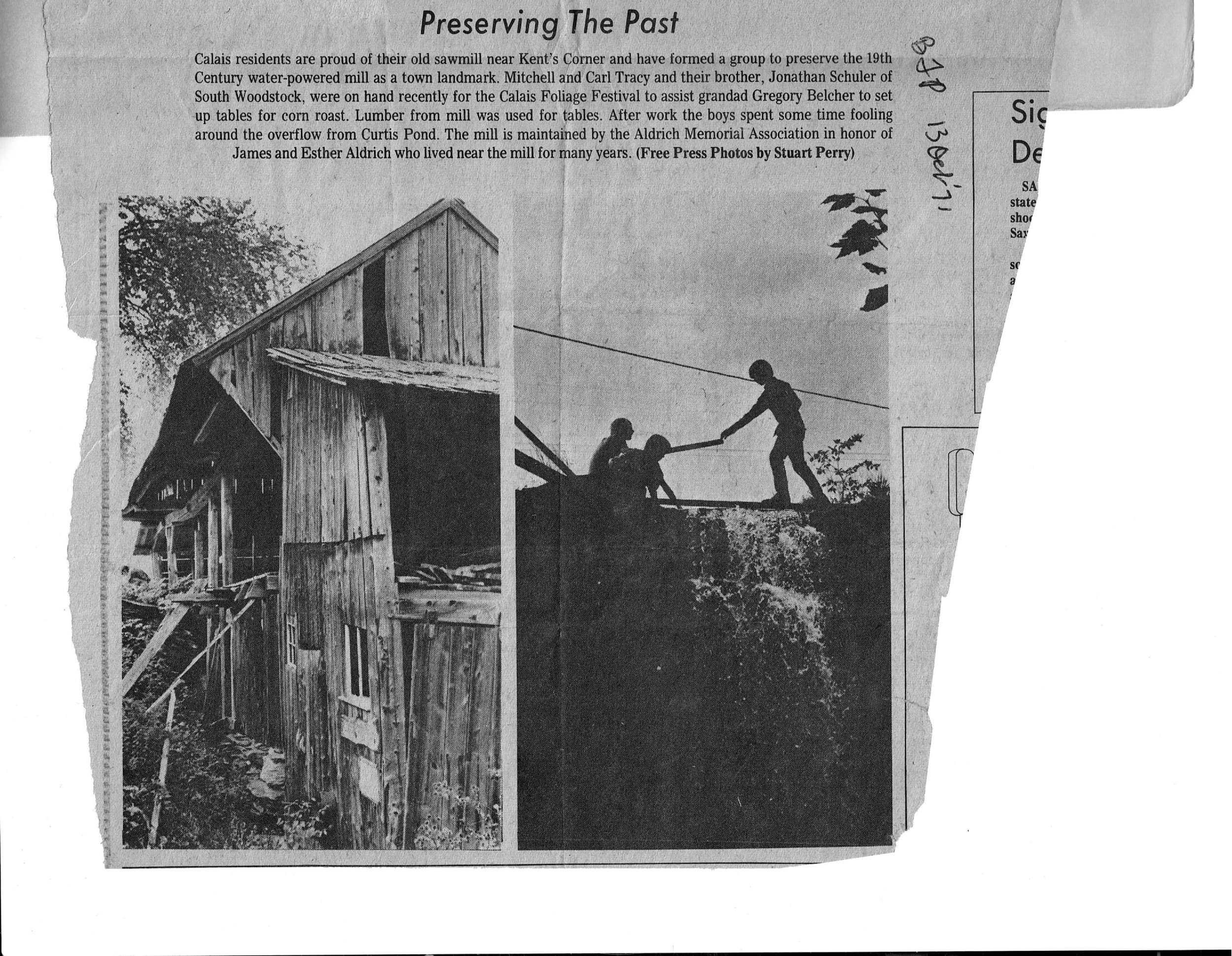 Burlington Free Press, October 13, 1971: 'Preserving the Past', Part 2