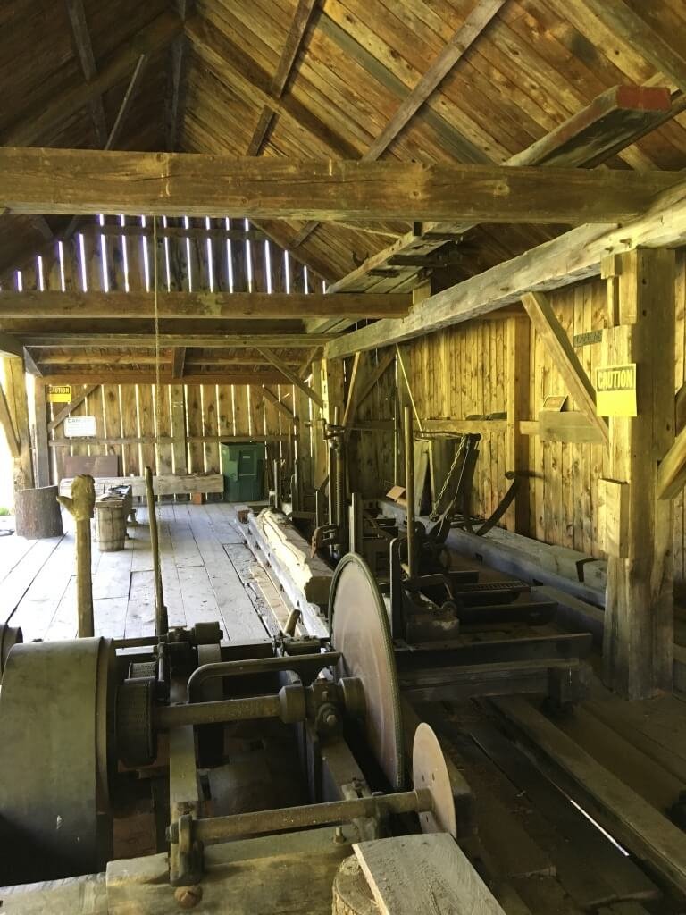 View of the sawmill floor.