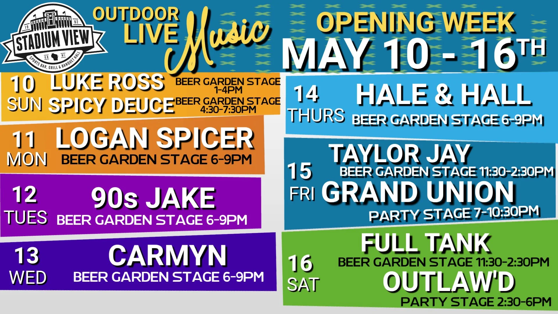 Live music green bay wi may 2026