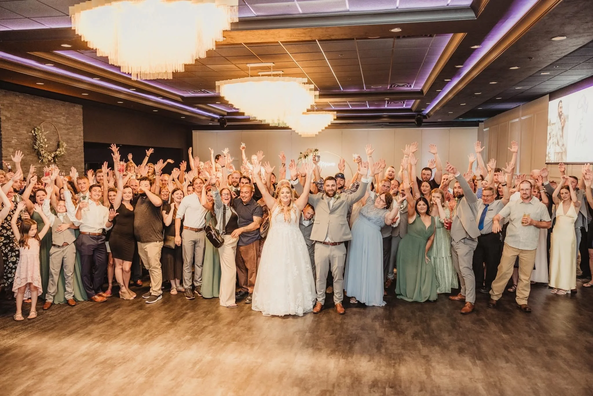 Bridal party at Stadium View Event Halls in Green Bay, WI 