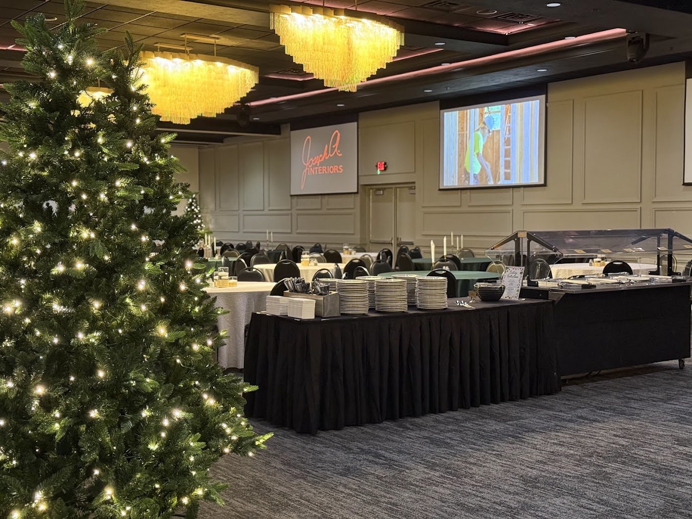 event venues with buffets for holiday parties