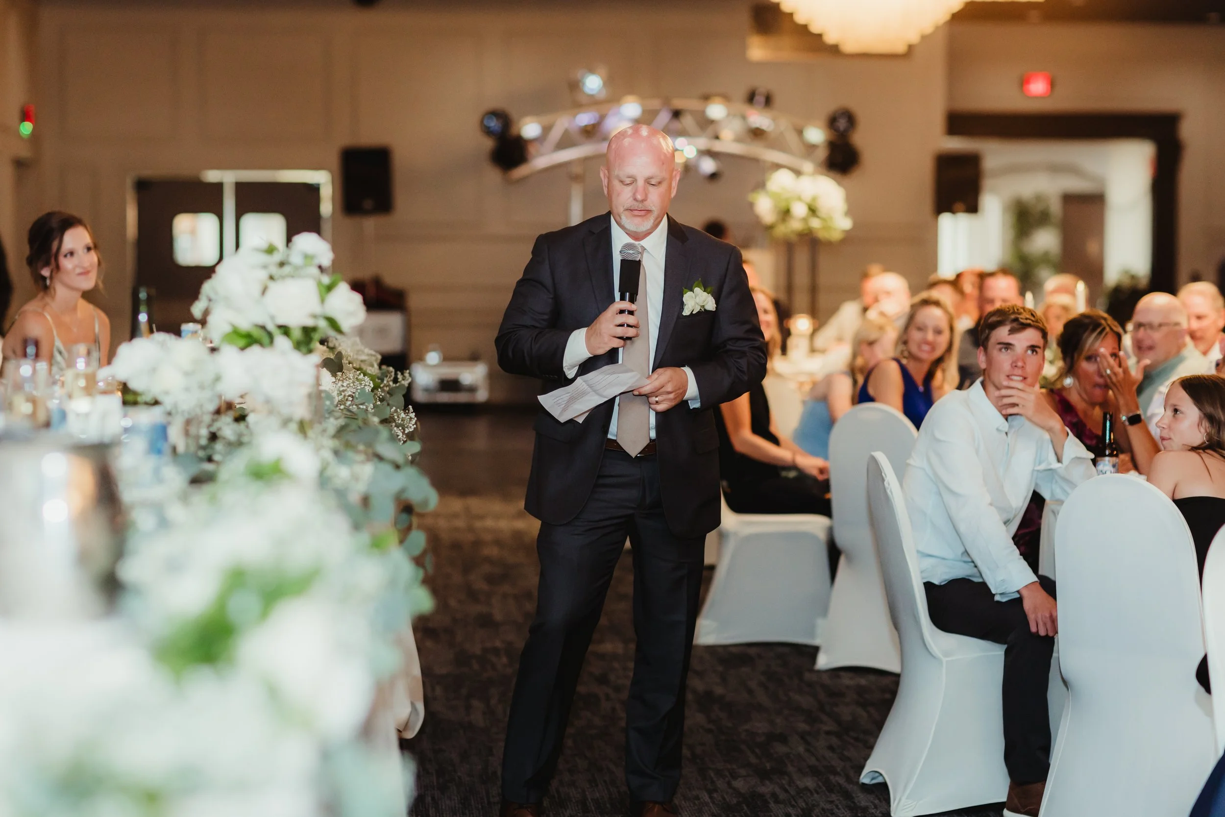Wedding speeches  at Stadium View Event Halls in Green Bay, WI 