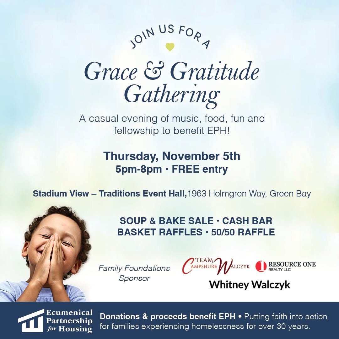 grace and gratitude gathering for Ecumenical Partnership for Housing at stadium view thursday november 5 2026