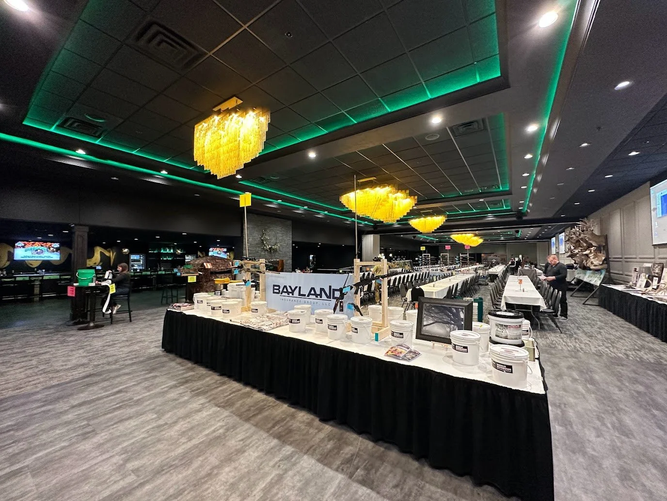 Corporate dinner banquet event held at Stadium View Event Halls near Lambeau Field in Green Bay.