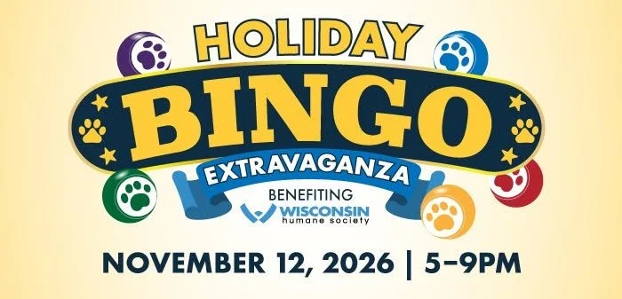 holiday bingo benefit wisconsin humane society november 12 2026 at stadium view