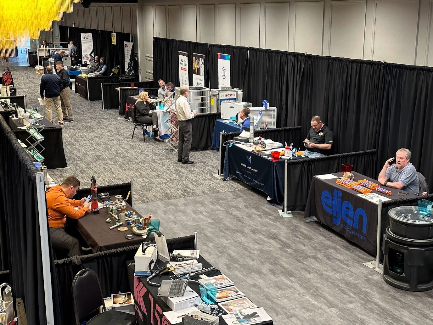 Stadium View Event Halls hosting trade shows with professional exhibitor setups and guest access.