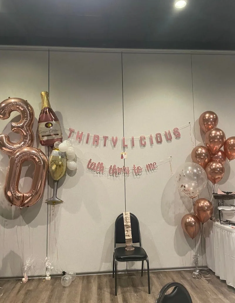 Large group birthday party held in a Green Bay event hall at Stadium View.