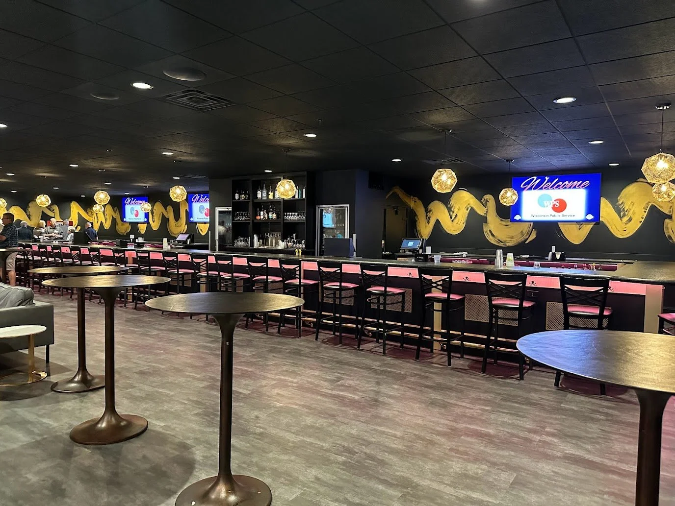 Business dinner reception prepared for corporate clients at Stadium View Event Halls near Lambeau Field.