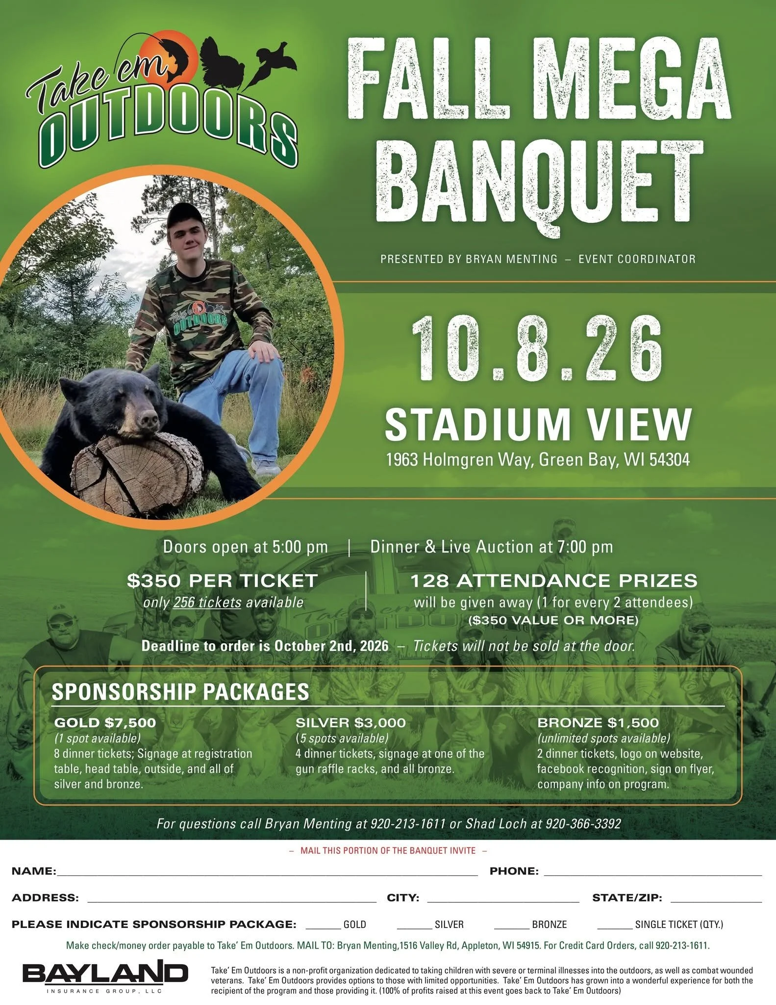 take em outdoors fall mega banquet at stadium view october 8 2026