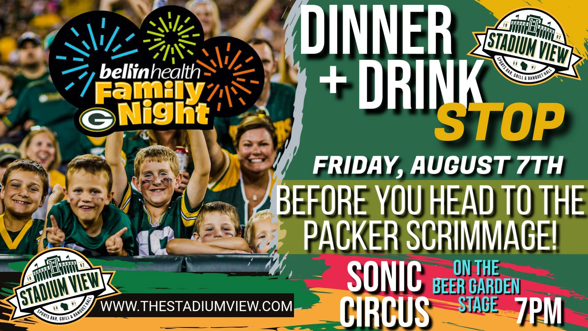 restaurants near lambeau field packers family night stop