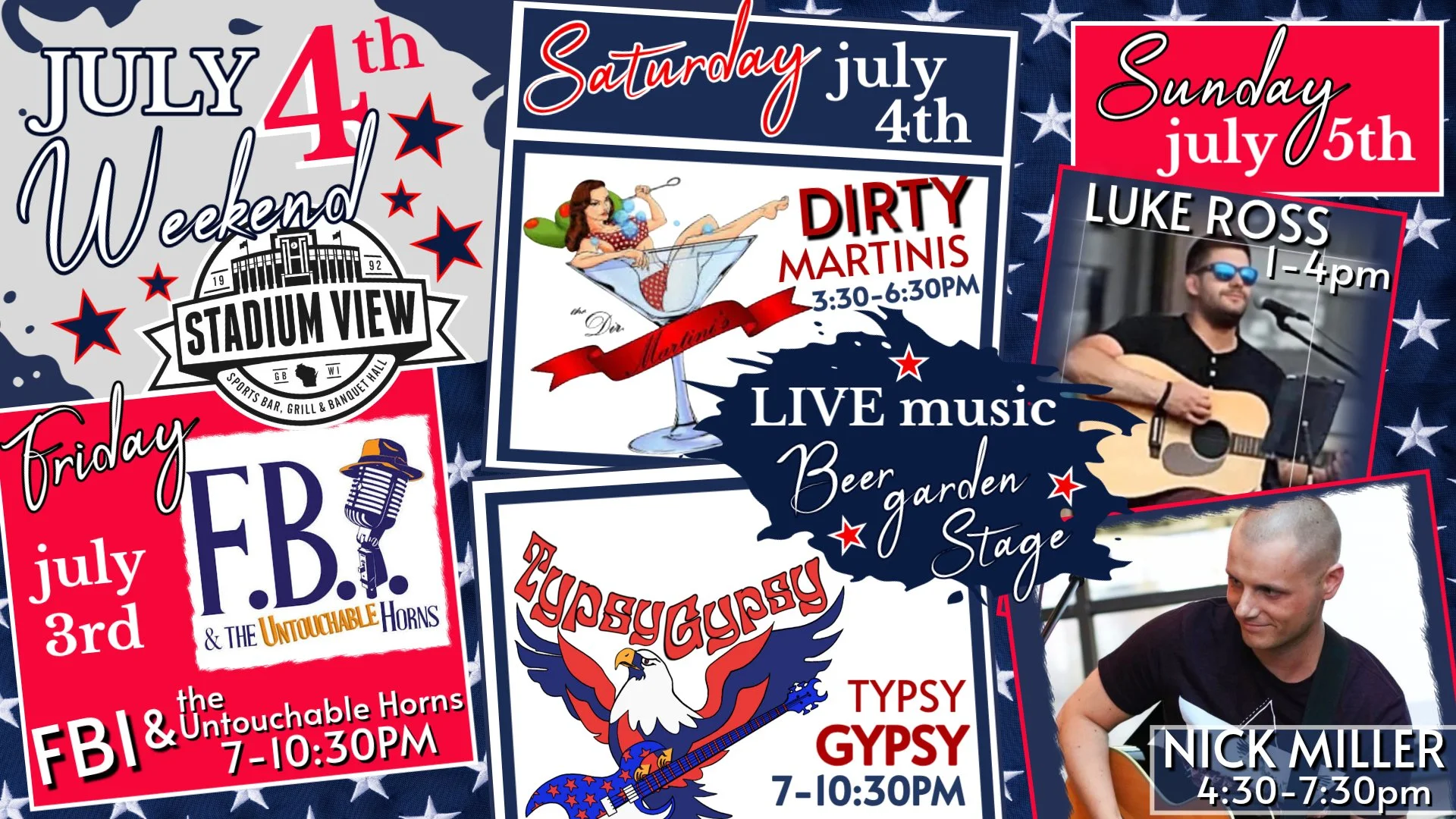 things to do 4th of july weekend green bay free live music at stadium view all weekend