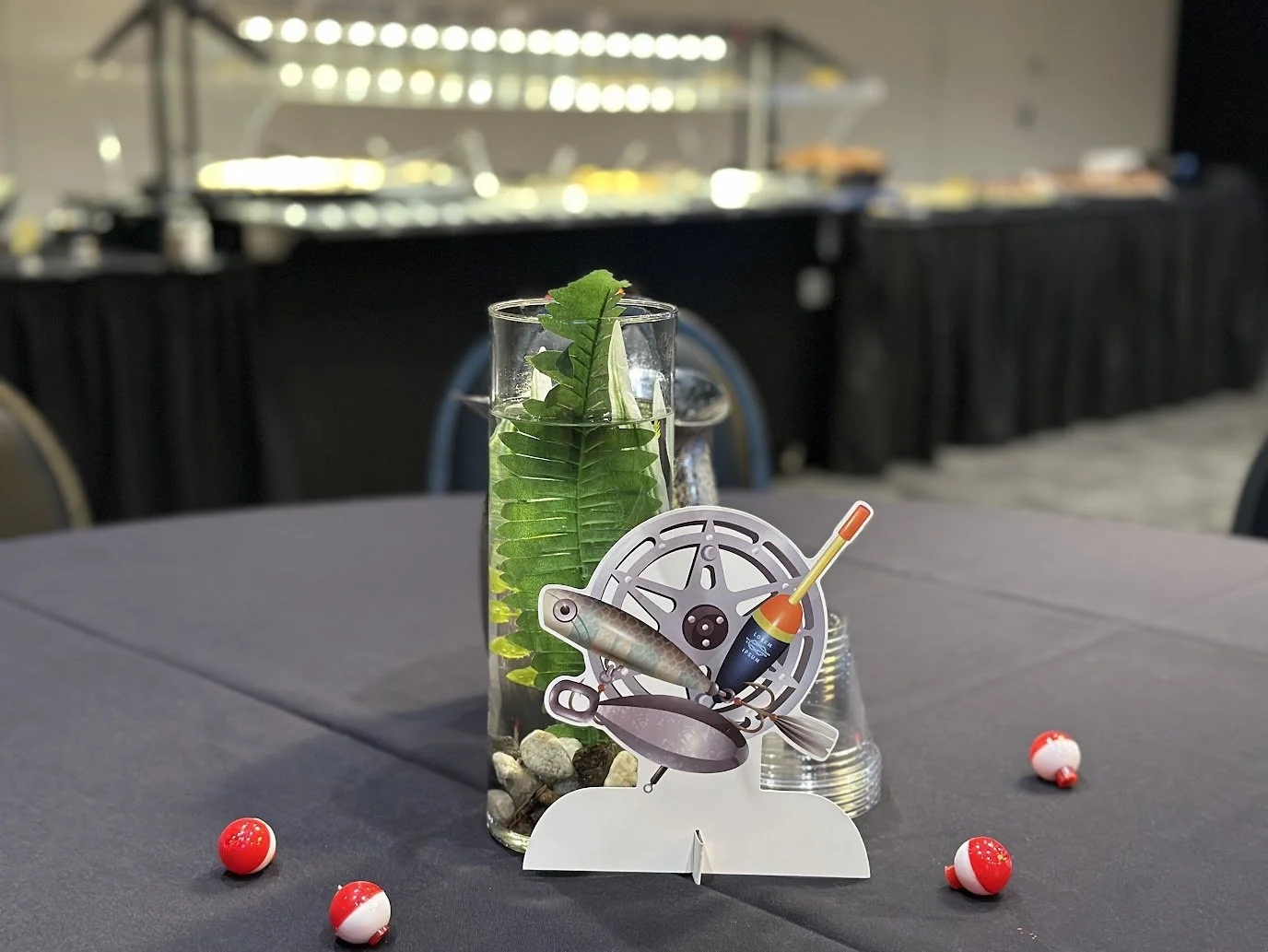 Retirement party décor creating a warm and inviting atmosphere