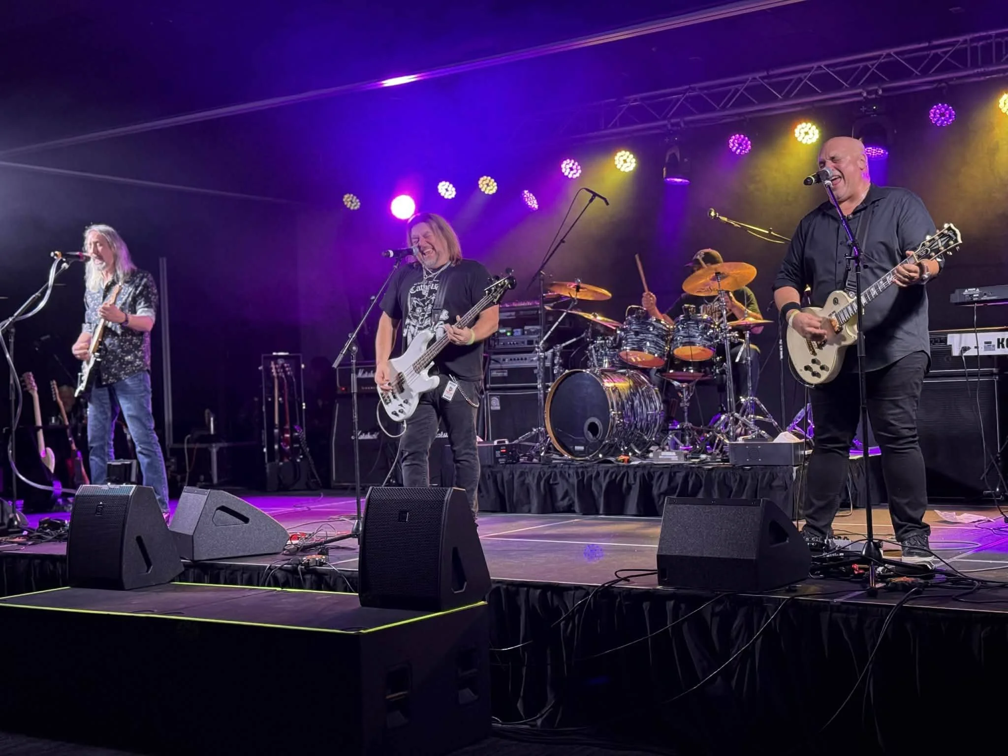 A powerful live performance on stage at Stadium View Event Halls