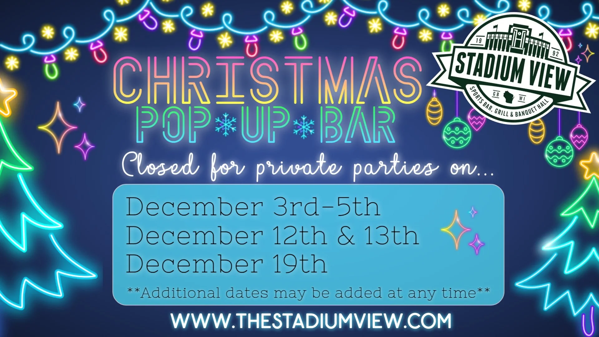 christmas pop ups green bay