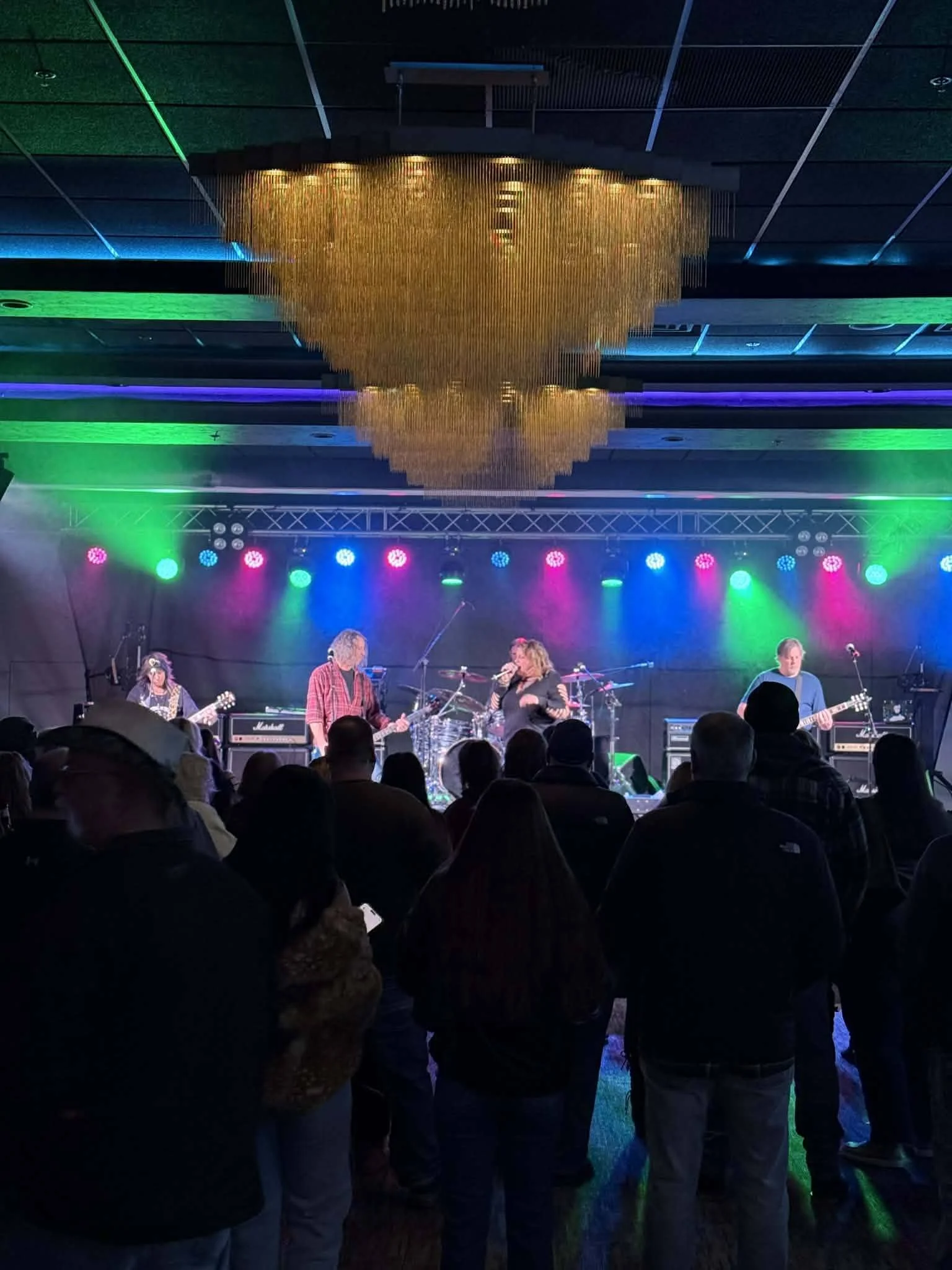 talented band performing live at Stadium View Event Halls