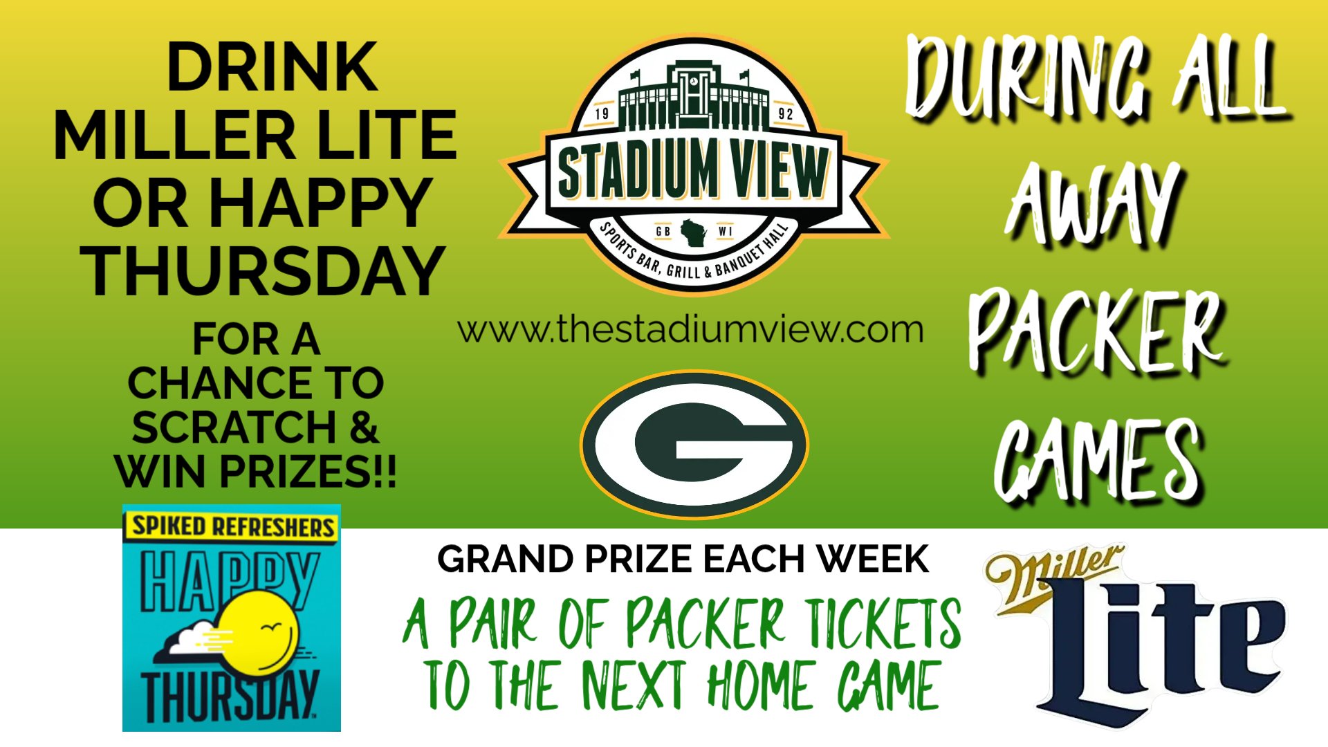 win packer tickets at stadium view