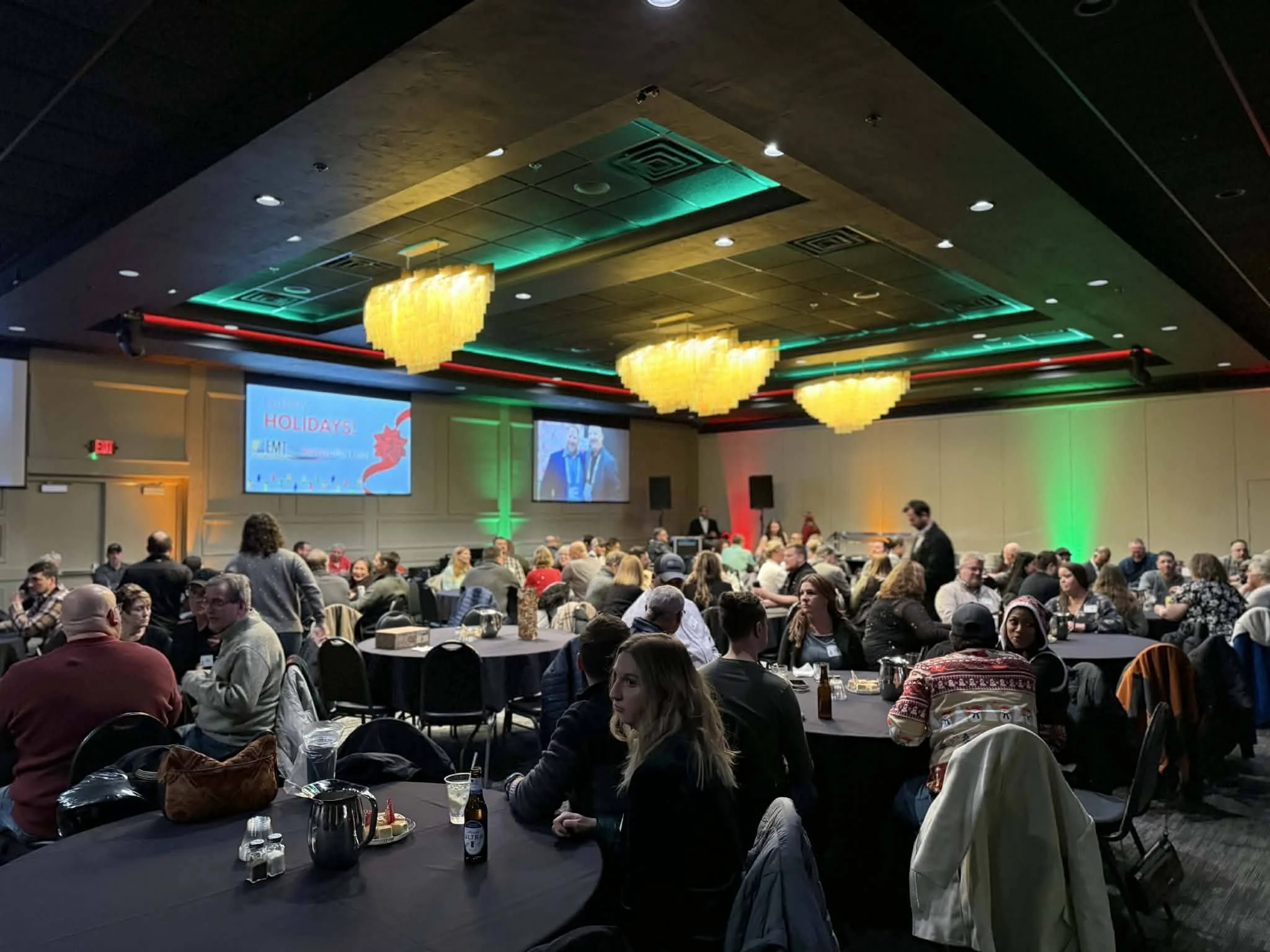Corporate holiday party hosted at Stadium View Event Halls in Green Bay