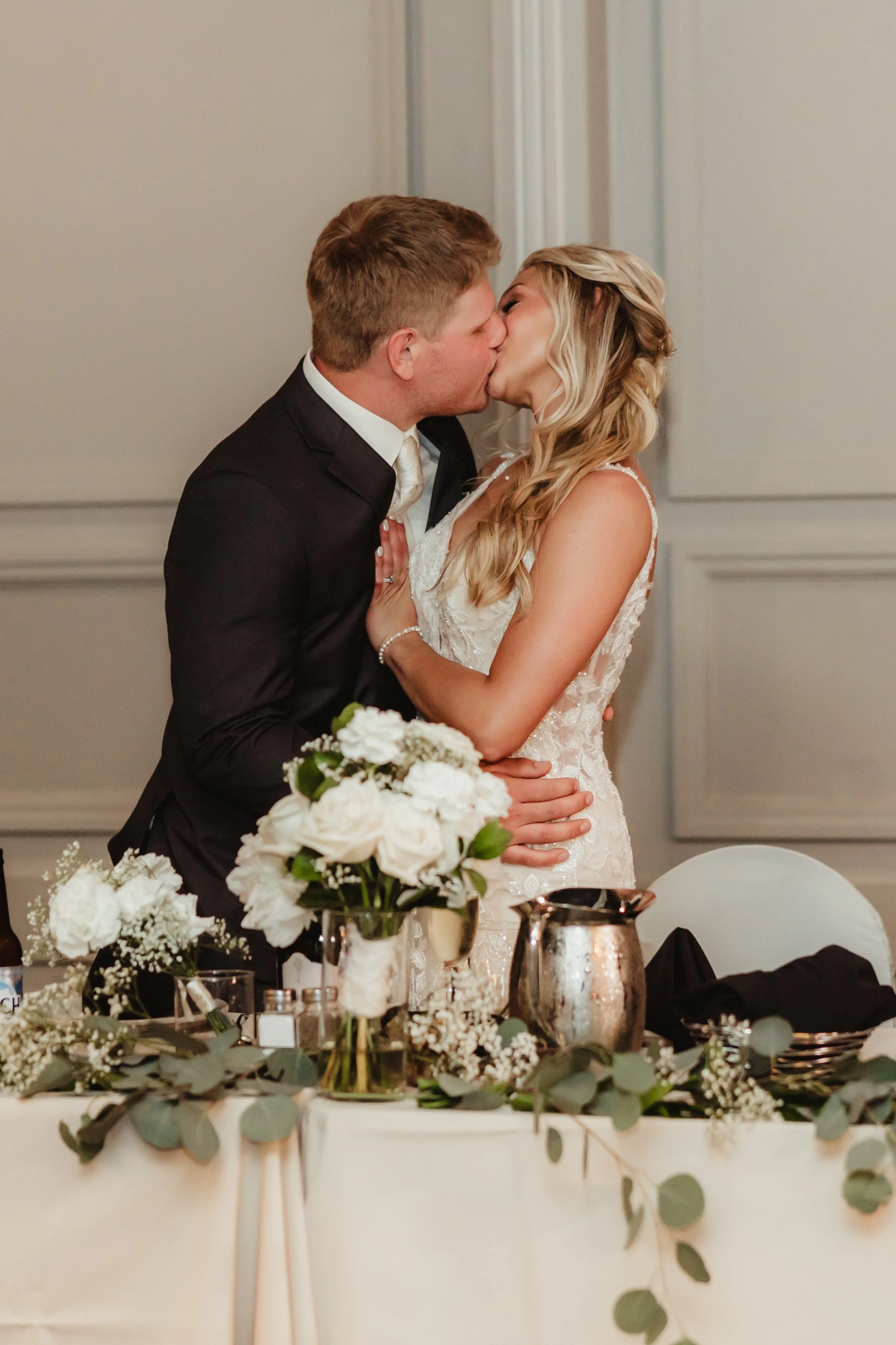 Bride and groom first dance at Stadium View Event Halls in Green Bay, WI 