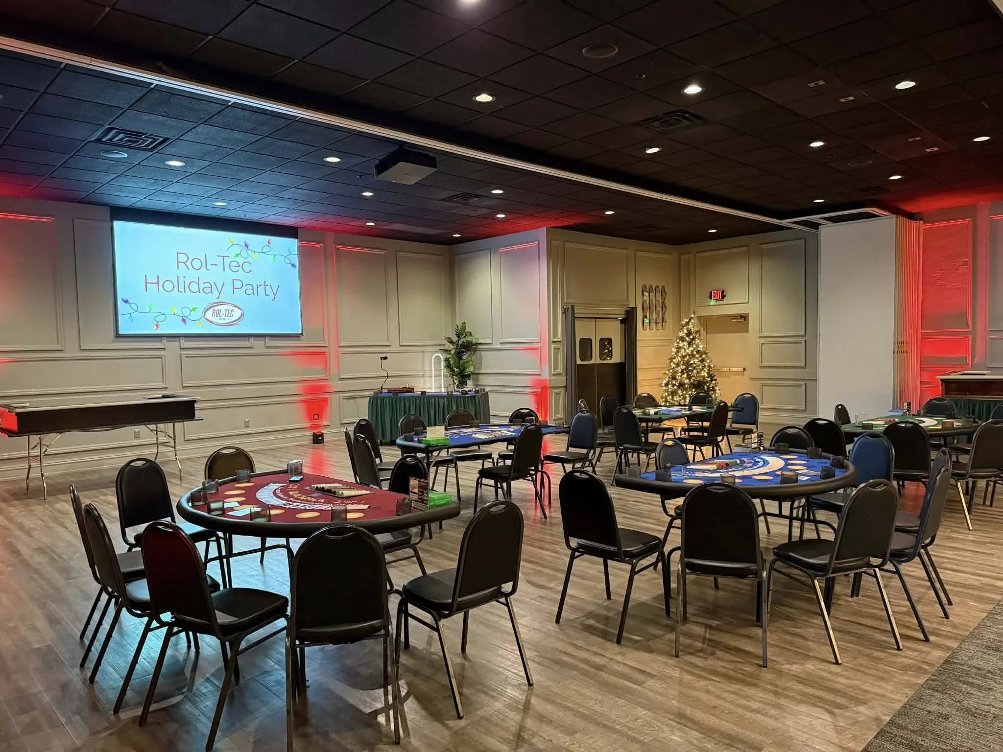 casino night at holiday party at stadium view event halls