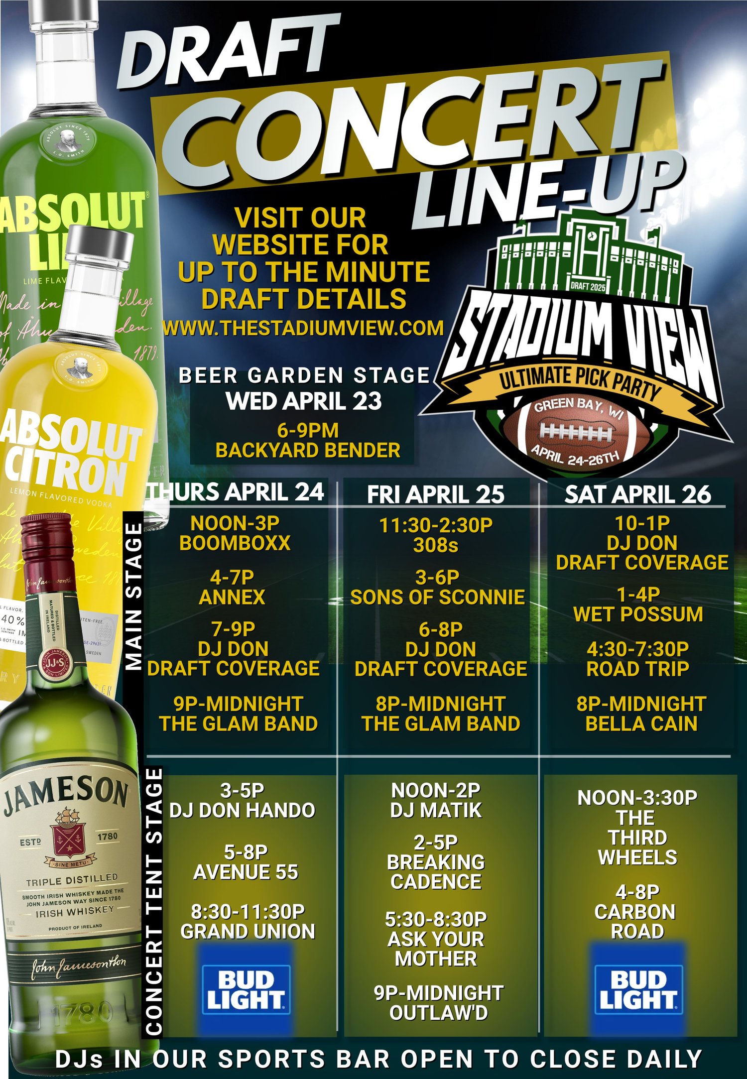 2025 Draft — Stadium View Sports Bar, Restaurant, & Event Halls