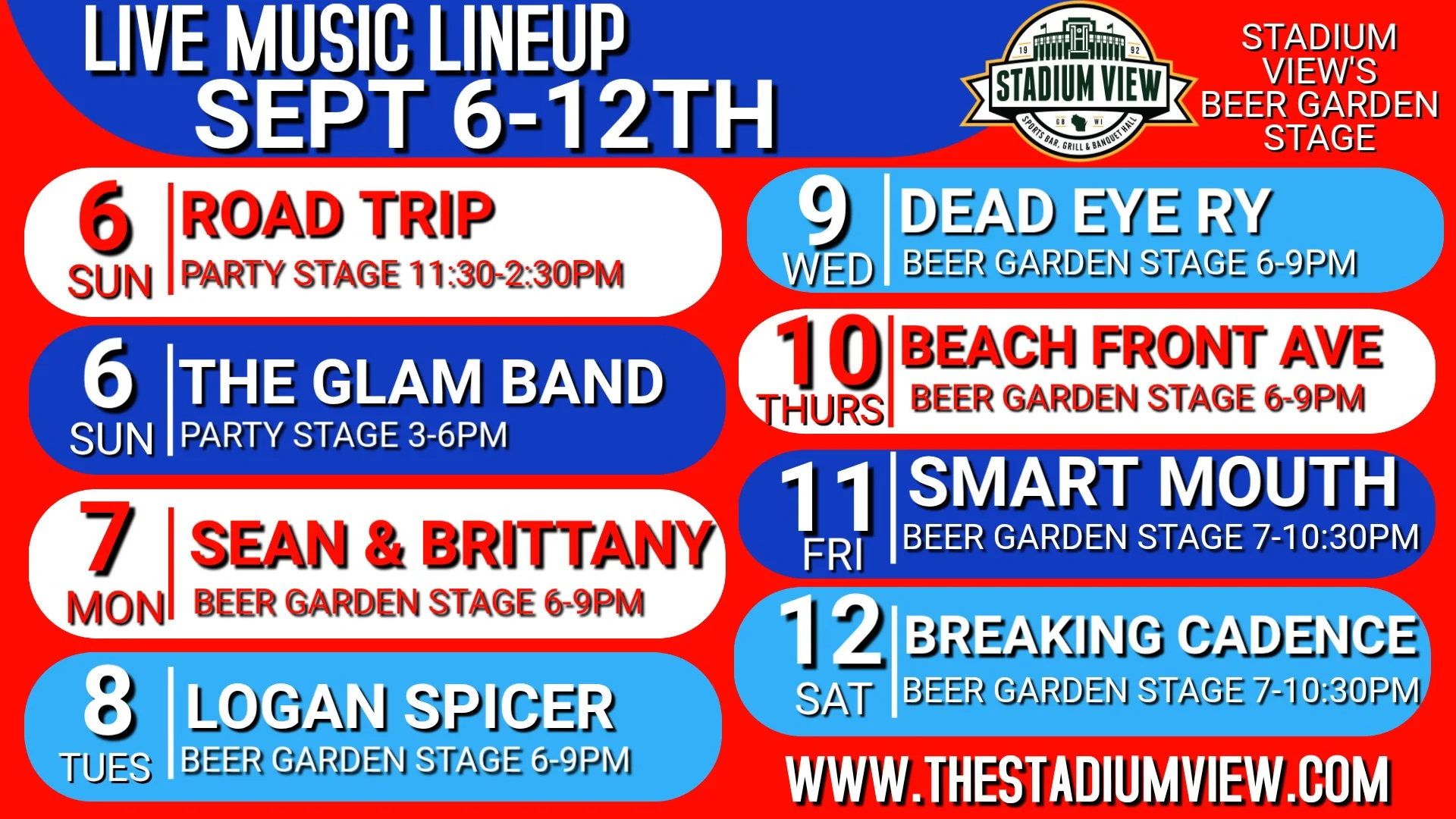 live music in september in green bay